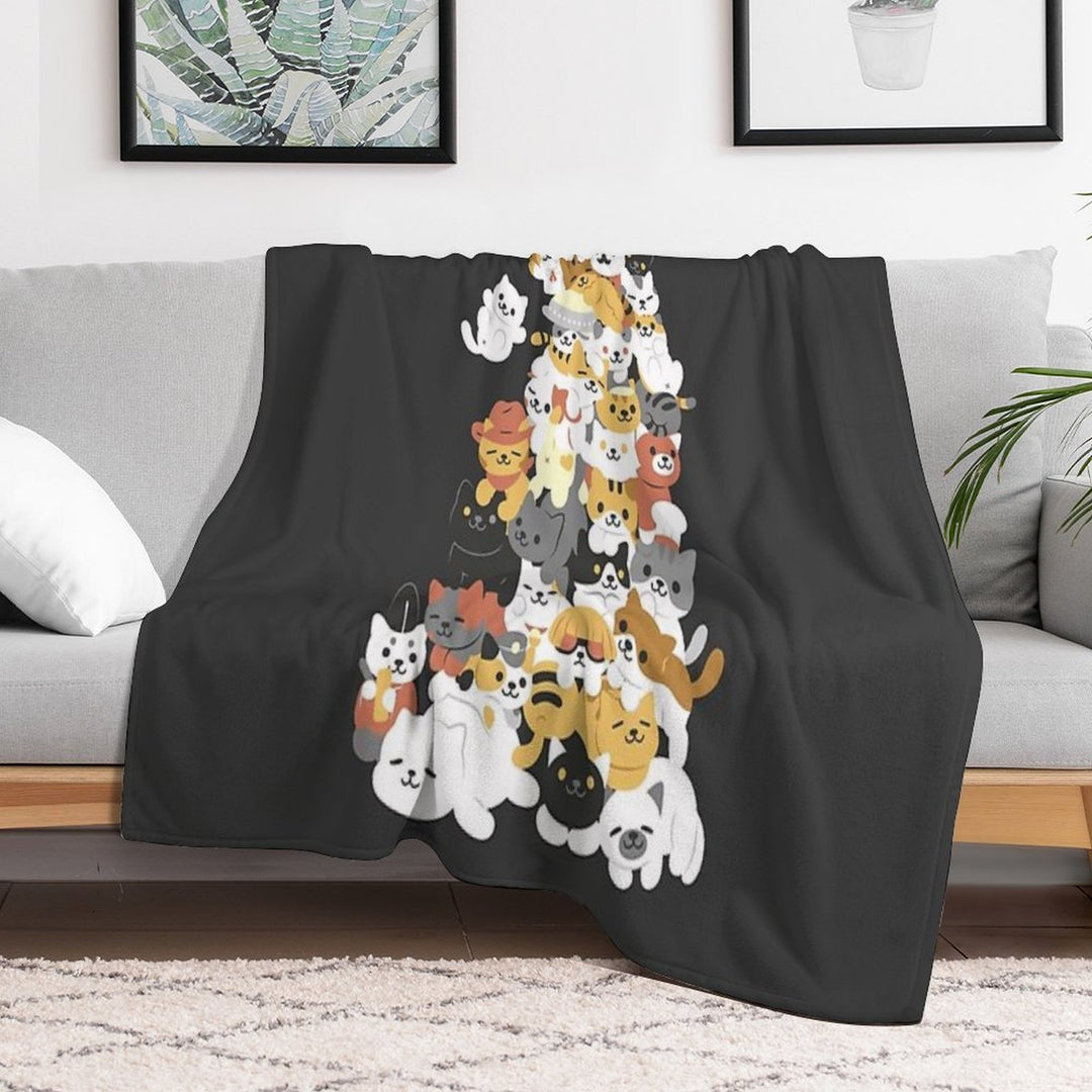 Cat Pile Durable Throw Blanket