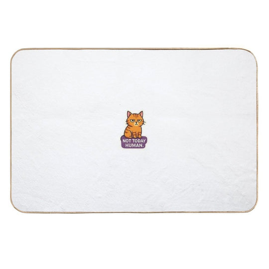 Not Today Human – Grumpy Cat Sarcastic Funny Mood Sticker  Toxin-Free Bath Mat