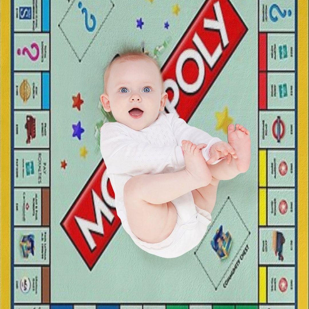 Monopoly Board Game Classic Plush Throw Blanket