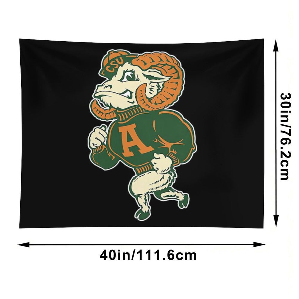 Vintage Colorado State University Aggies Logo Design Tapestry