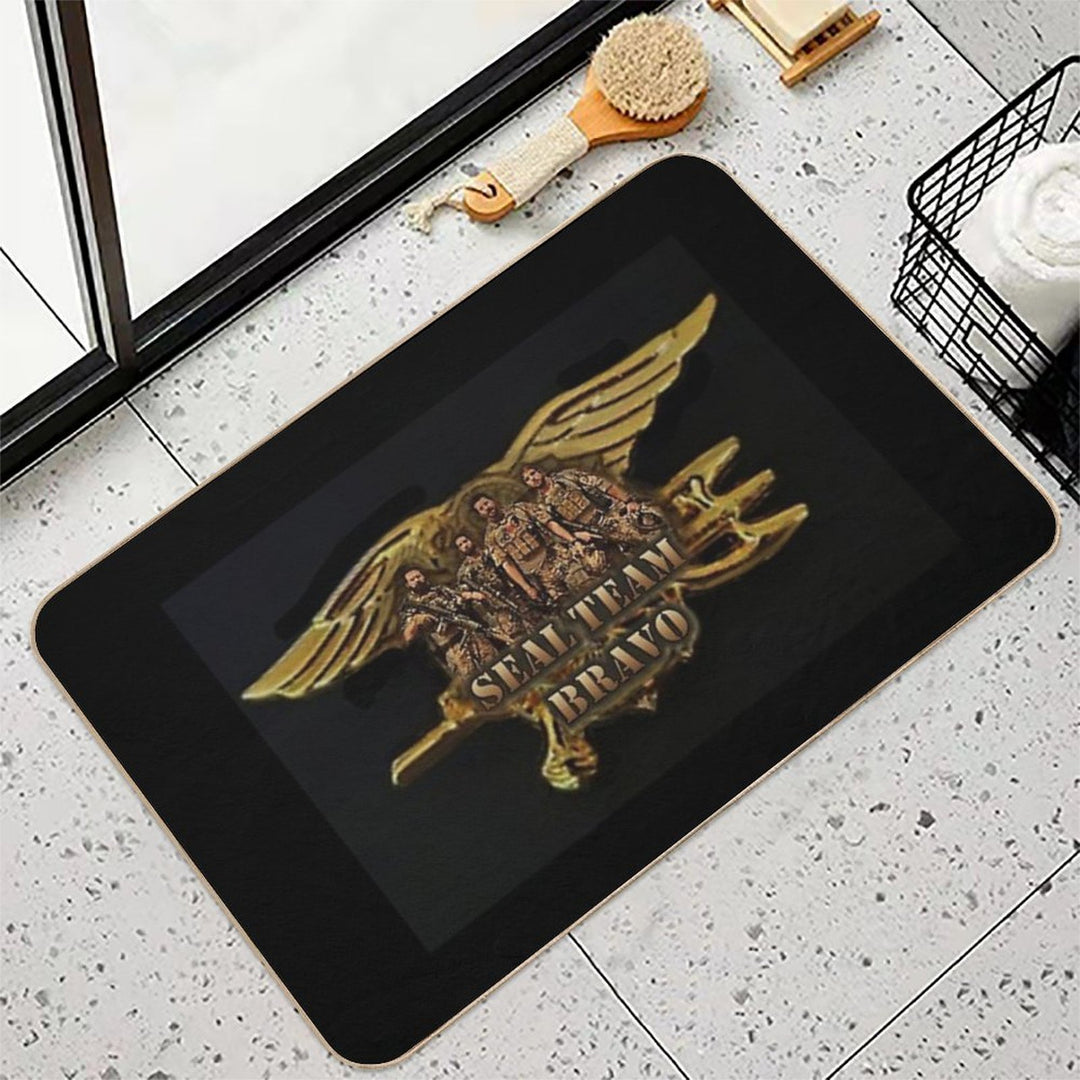 AWESOME BRAVO Seal Team  Slip-Resistant Bath Mat