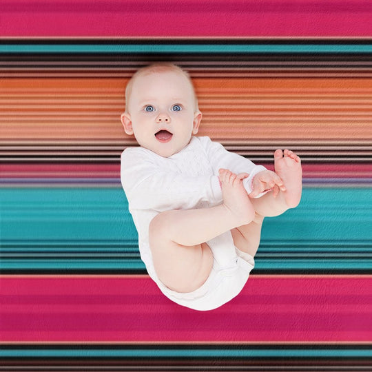 Sarape Rosa Pink Cute Mexican Blanket Serape Pattern Versatility Throw Blanket