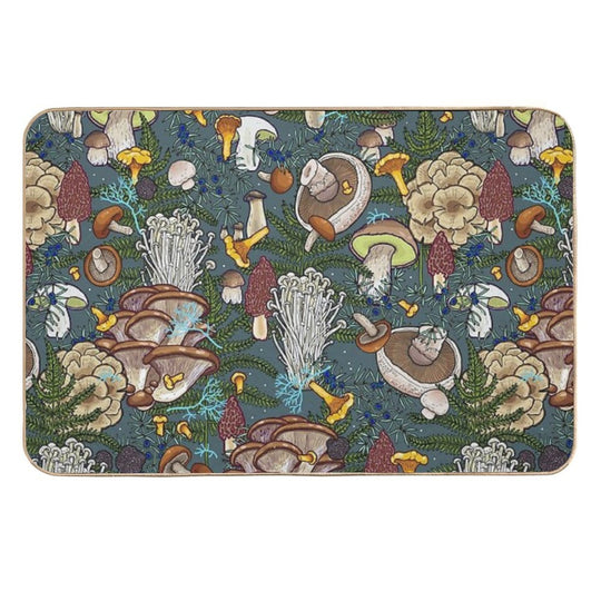 Mushroom Forest  Fade-Resistant Bath Mat