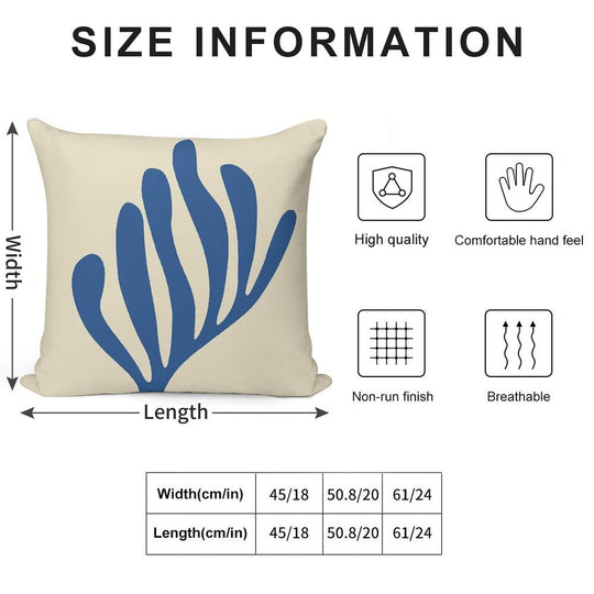 Henri Matisse - The Cutouts - Blue - Matisse Exhibition Soft Hidden Zipper Throw Pillow