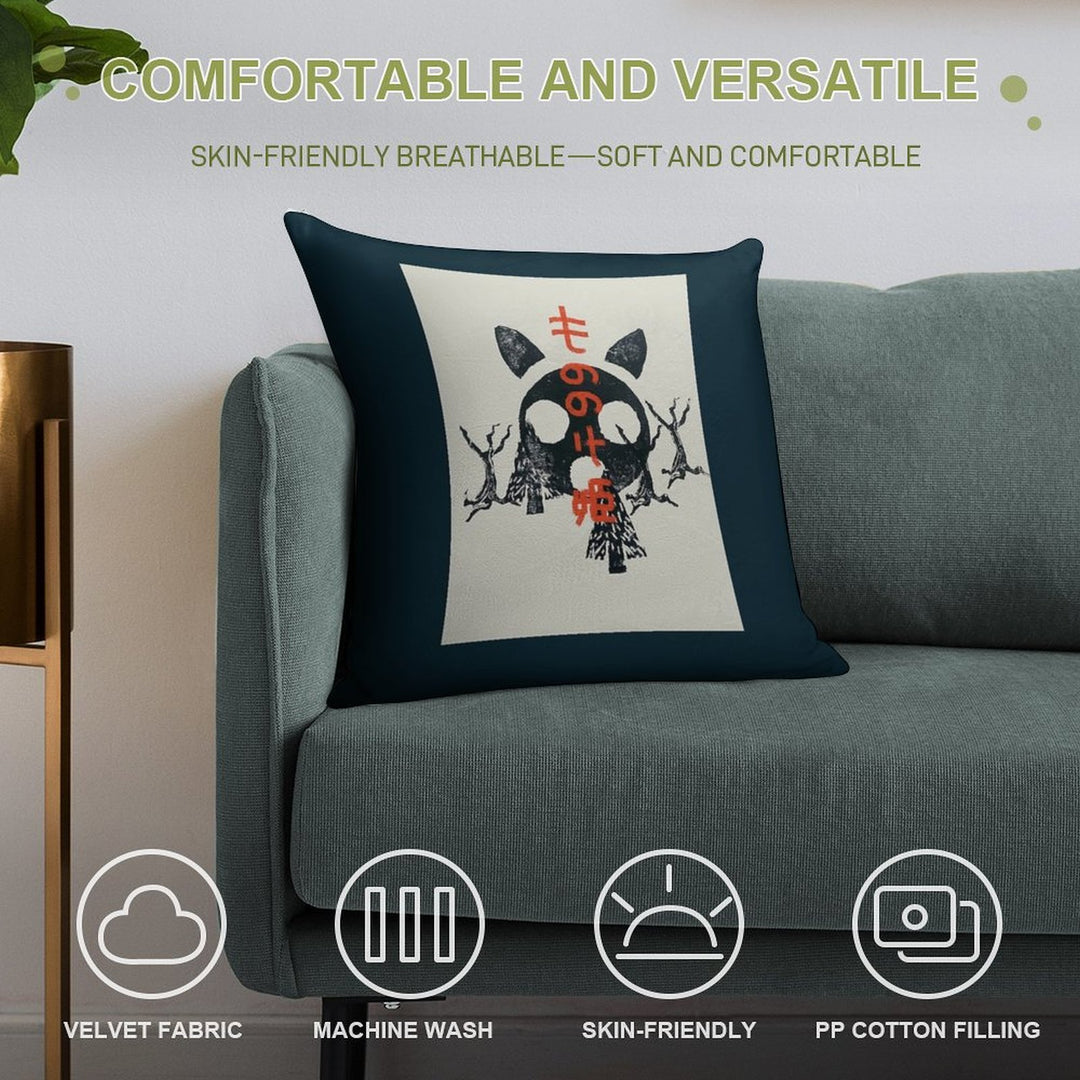 Mononoke Print Premium Soft Easy Maintenance Throw Pillow