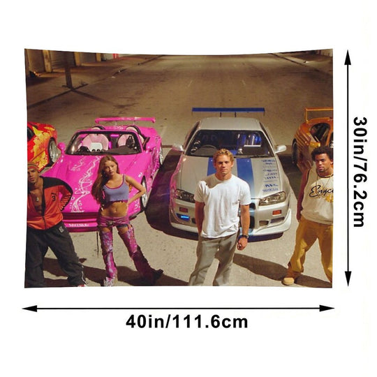 FAST AND FURIOUS RACE CAR SCENE Tapestry