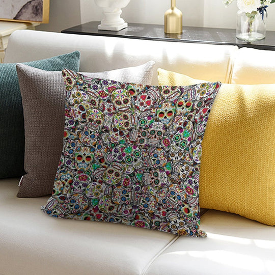 Mexican Sugar Skulls Soft Warmth Comfort Throw Pillow