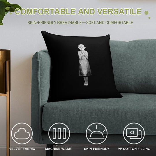 Lady in The Radiator Soft Multiple Sizes Throw Pillow