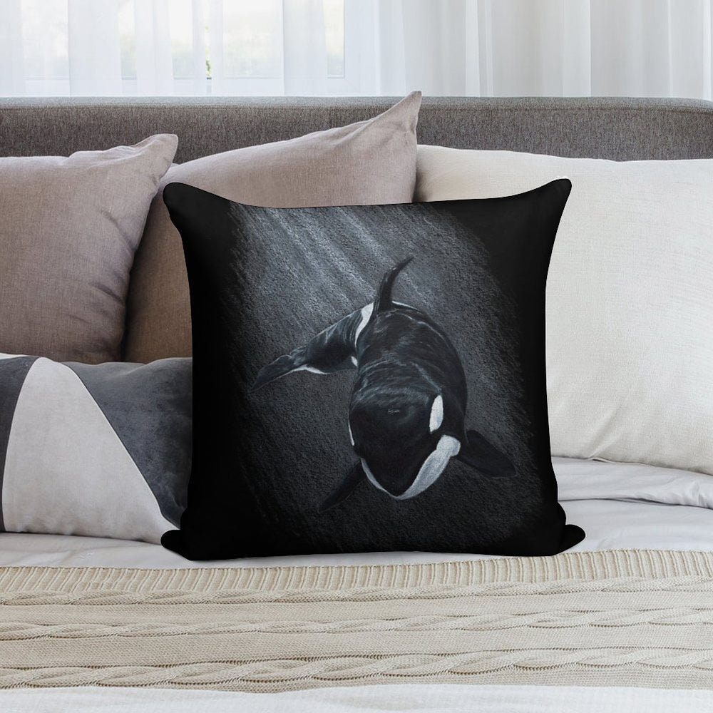 White Whale - Orca Soft Style Accent Throw Pillow