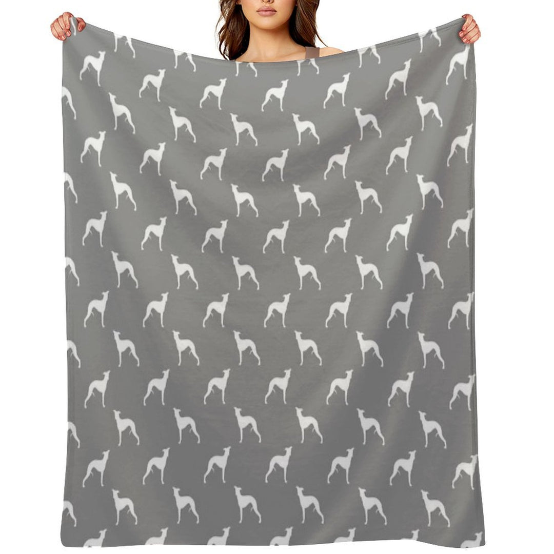 Whippet Silhouette(s) Quick-dry Throw Blanket