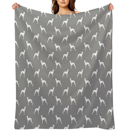 Whippet Silhouette(s) Quick-dry Throw Blanket