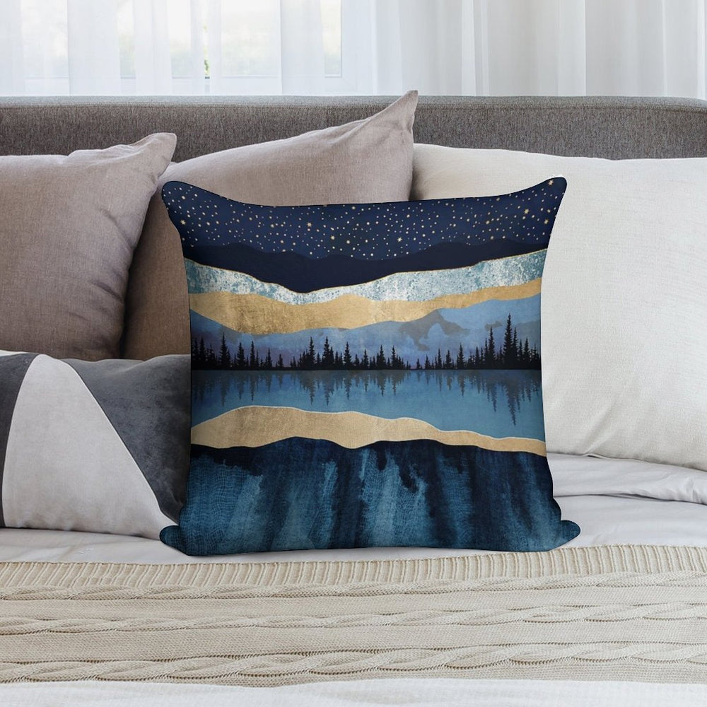 Midnight Lake Soft Multiple Sizes Throw Pillow