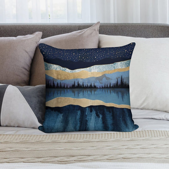 Midnight Lake Soft Multiple Sizes Throw Pillow