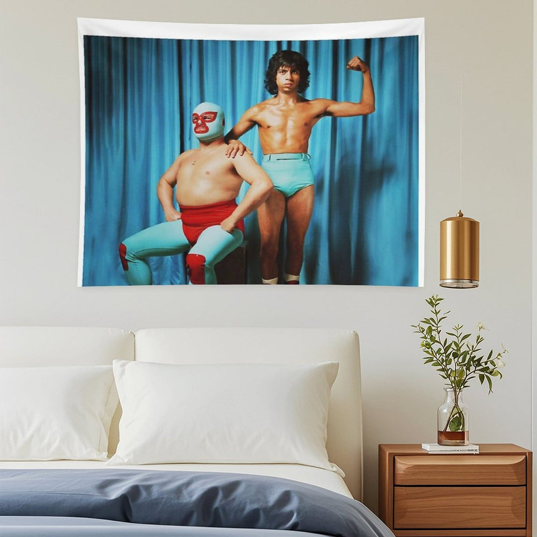 Nacho Libre And Stephen Retro Poster  Tshirt  Tapestry Tapestry