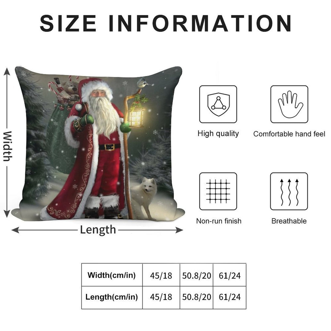 The Christmas Traveler Soft Reinforced Edging Throw Pillow