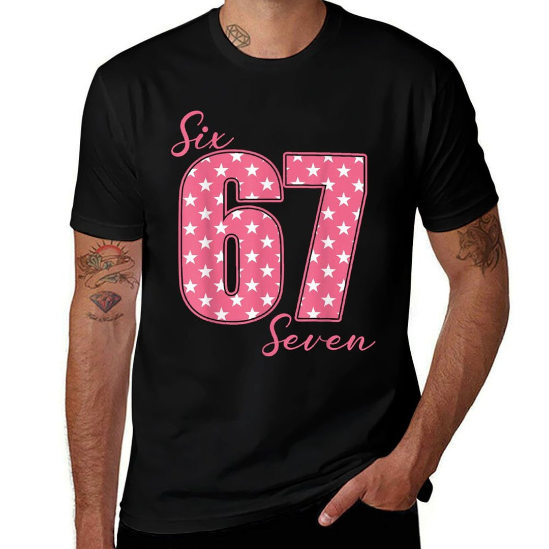 67 Funny Meme  Fade-proof Color T-Shirt