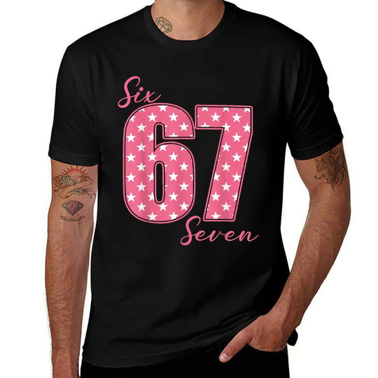 67 Funny Meme  Fade-proof Color T-Shirt