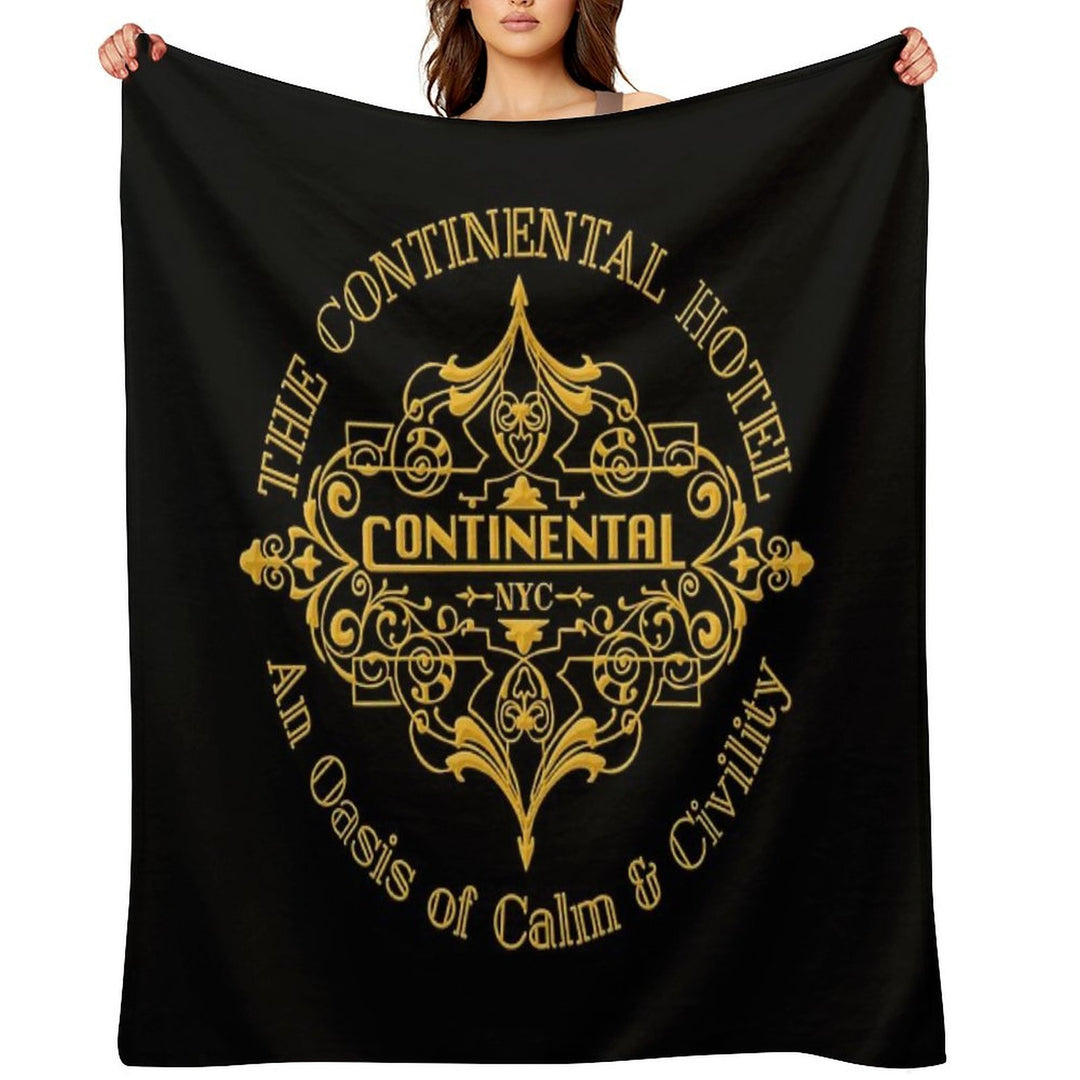 The Continental Hotel Plush Throw Blanket