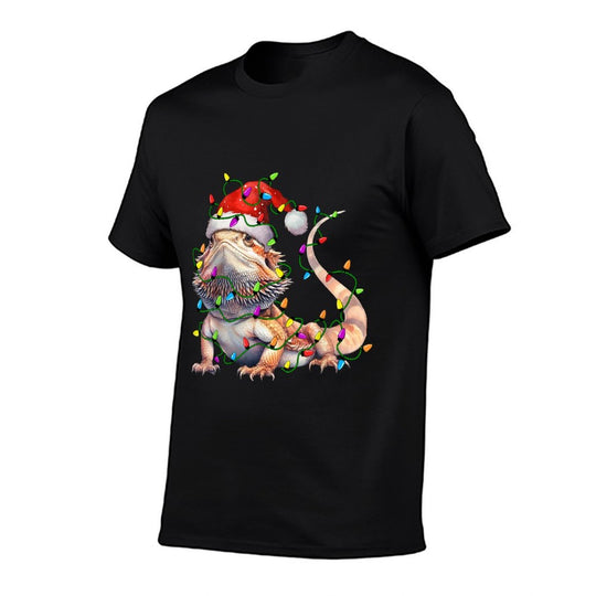 Bearded Dragons Santa Christmas Tree Lighting Xmas Funny  Trendy Pattern T-Shirt