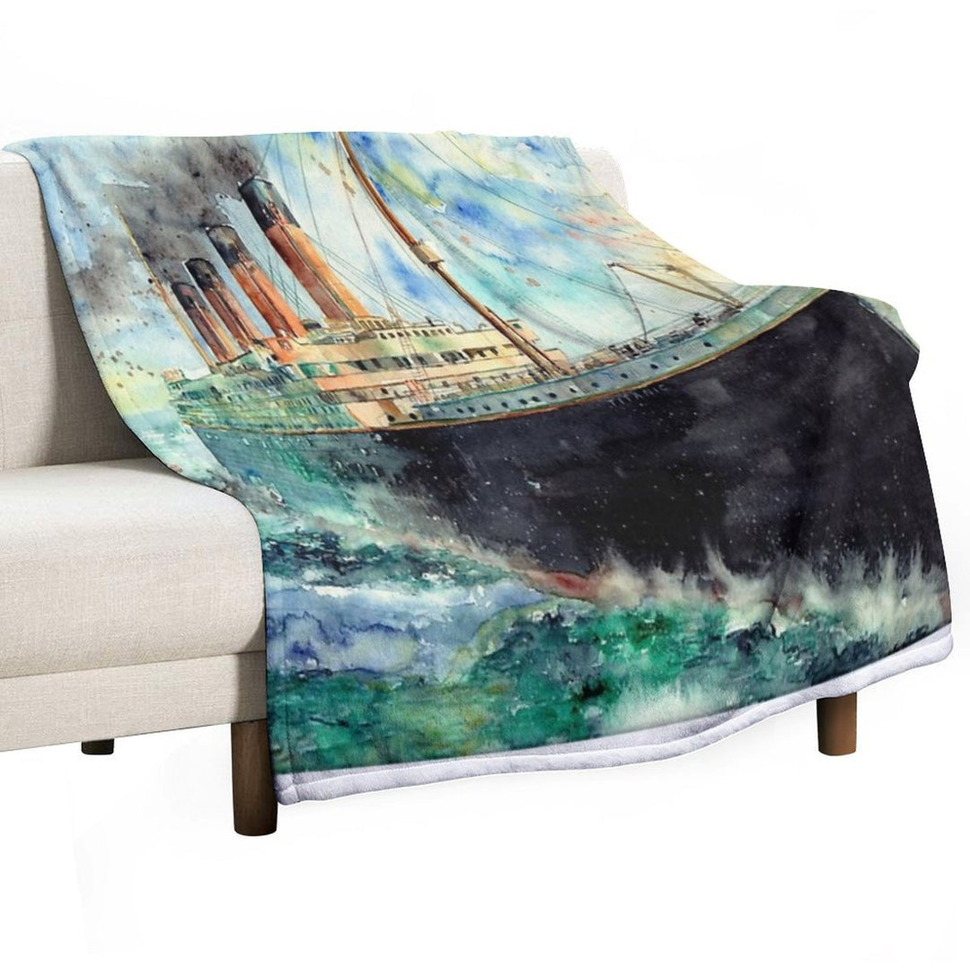 RMS Titanic White Star Line Ship 1912 Premium Throw Blanket