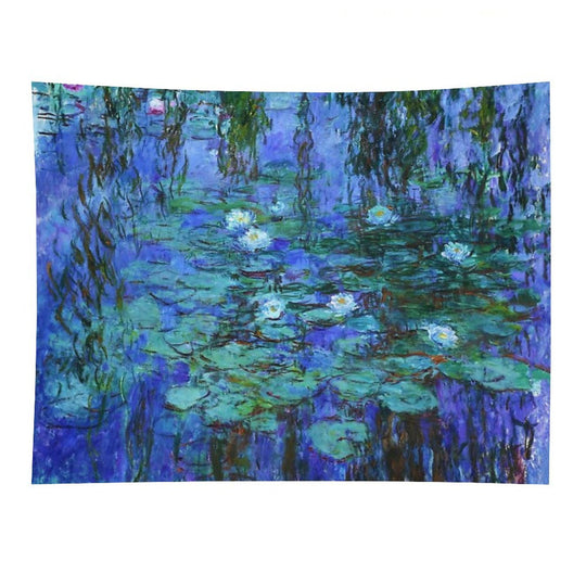 Claude Monet Water Lilies - Blue Water Lilies Tapestry