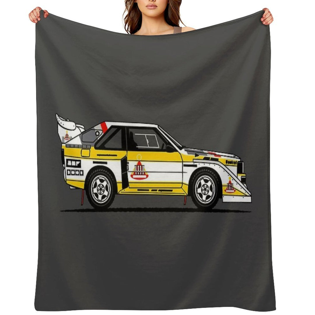 S1 Group B Classic Rally Car Eco-conscious Throw Blanket