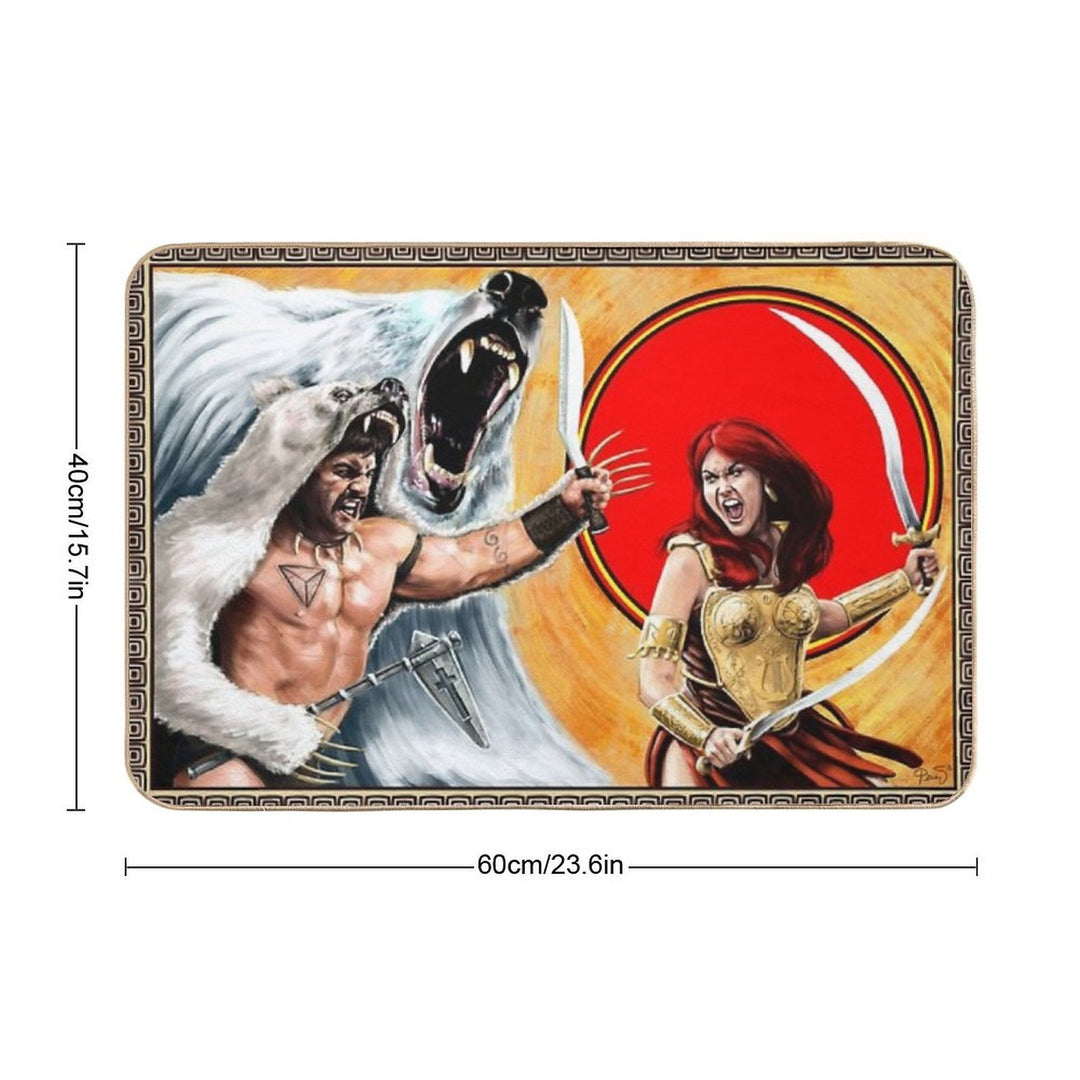 Harrek And Jar-Eel by Mike Perry  Rapid-Drying Bath Mat