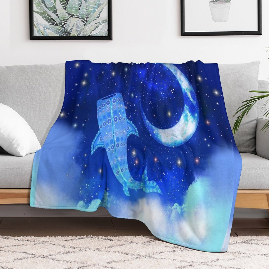 WHALE-SHARK GALAXY 313 Easy Care Throw Blanket