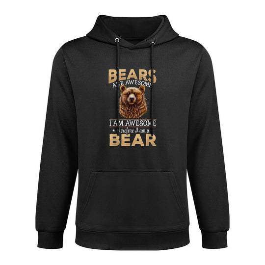 Brown Bear Grizzly Animals - Bears Are Awesome Kangaroo Pocket Hoodie