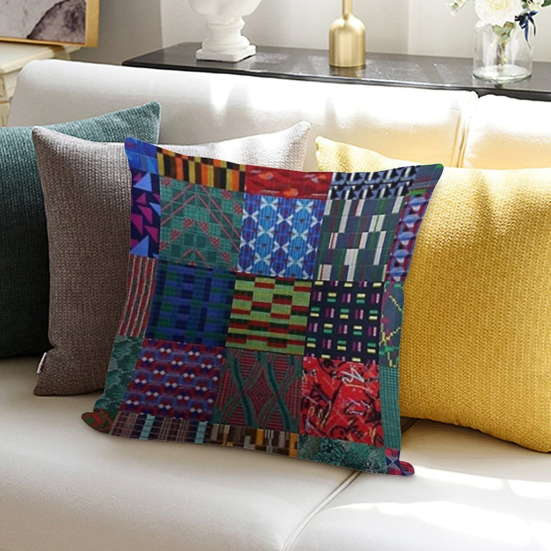 LONDON TRANSPORT FABRIC MONTAGE MOQUETTE SEAT COVER Soft Hidden Zipper Throw Pillow
