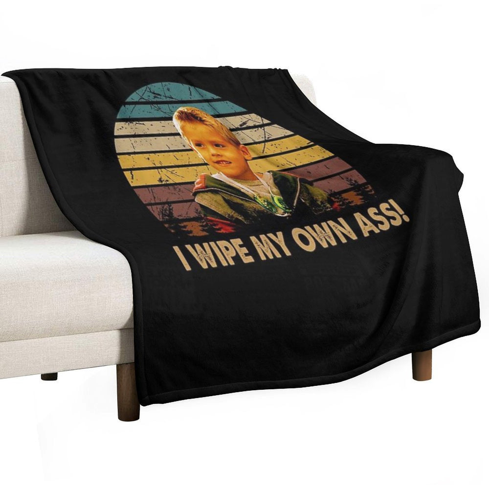 I Wipe My Own Ass Poster Art Character Vintage Velvety-soft Throw Blanket