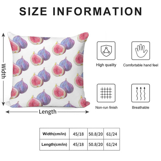 Fig Pencil Drawing Soft Durable Construction Throw Pillow