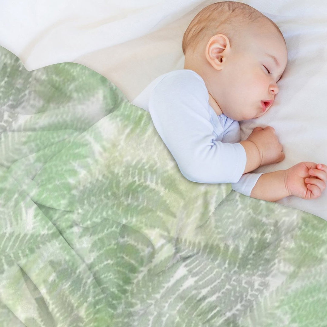 Fern Leaves Pattern All-season Throw Blanket
