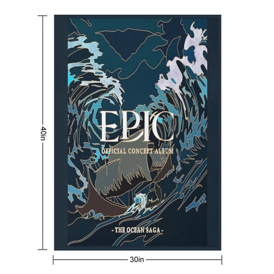 Epic The Ocean Saga Stained Glass Gold Multi-functional Throw Blanket
