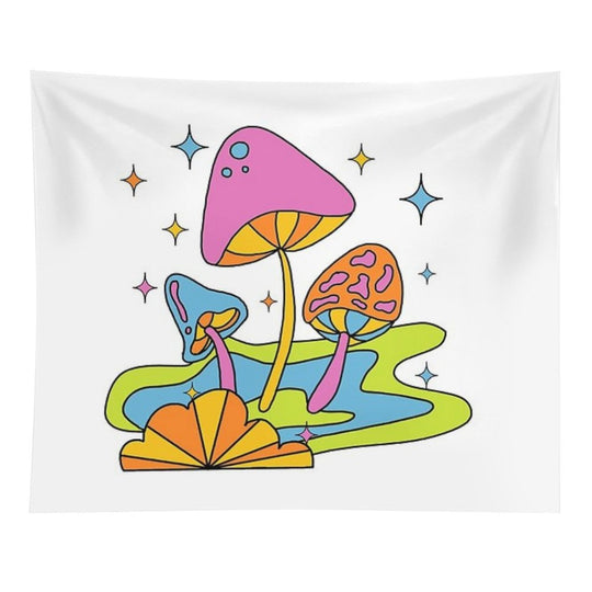 Groovy Psychedelic Mushrooms Tapestry