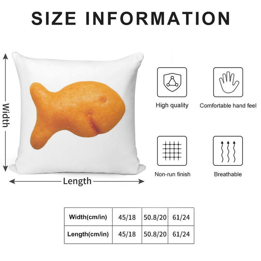 Goldfish Cracker Soft Shrink-Resistant Throw Pillow