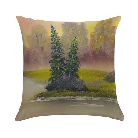 Misty Forest Soft Home Decor Throw Pillow