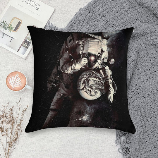 It's A Small World After All Soft Hidden Zipper Throw Pillow