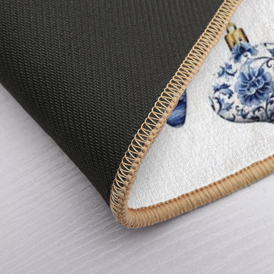 Blue Chinoiserie Christmas A  Toxin-Free Bath Mat