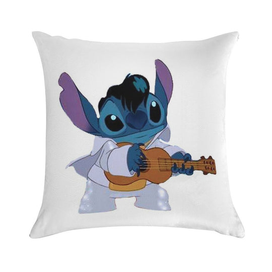 Stitch – Elvis Soft Short Plush Fabric Throw Pillow