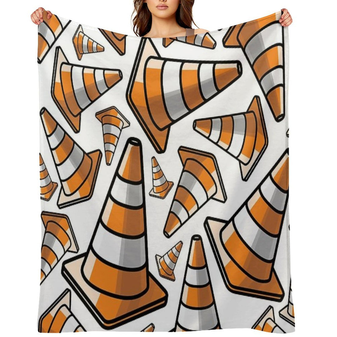 Traffic Cone - Orange And White Quick-dry Throw Blanket