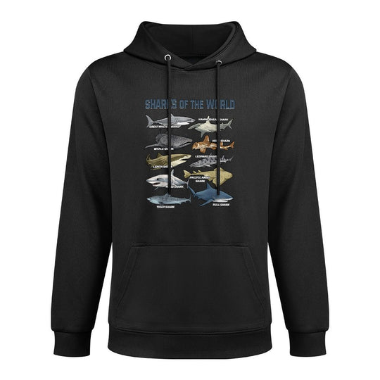 Sharks Animals of The World Marine Biology Fish Shark Lovers Pilling-Resistant Hoodie