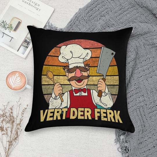 The Muppet Kitchen Swedish Chef Soft Gift Ready Throw Pillow