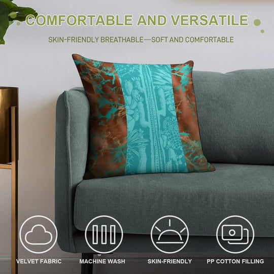 Distressed Cactus Soft Style Accent Throw Pillow