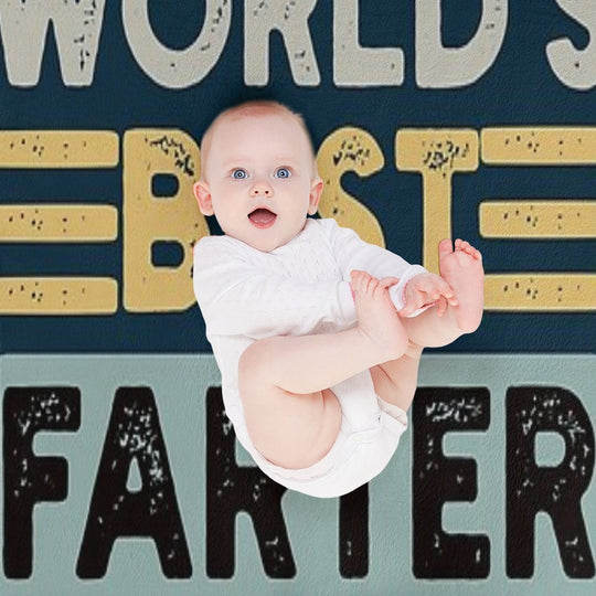 World's Best Farter I Mean Father Father's Day Joke Sustainable Throw Blanket