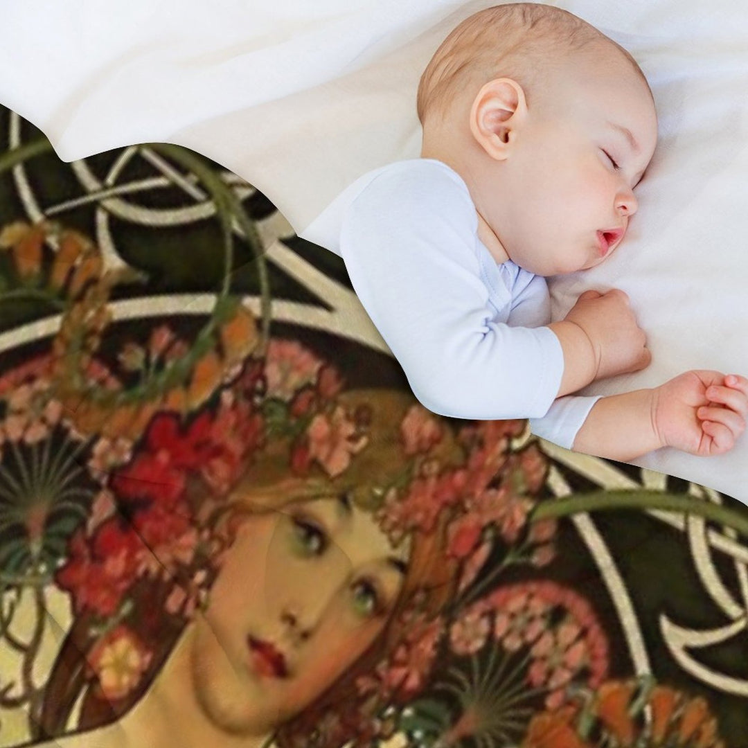 Alphonse Mucha -1860 - 1939 Durable Throw Blanket