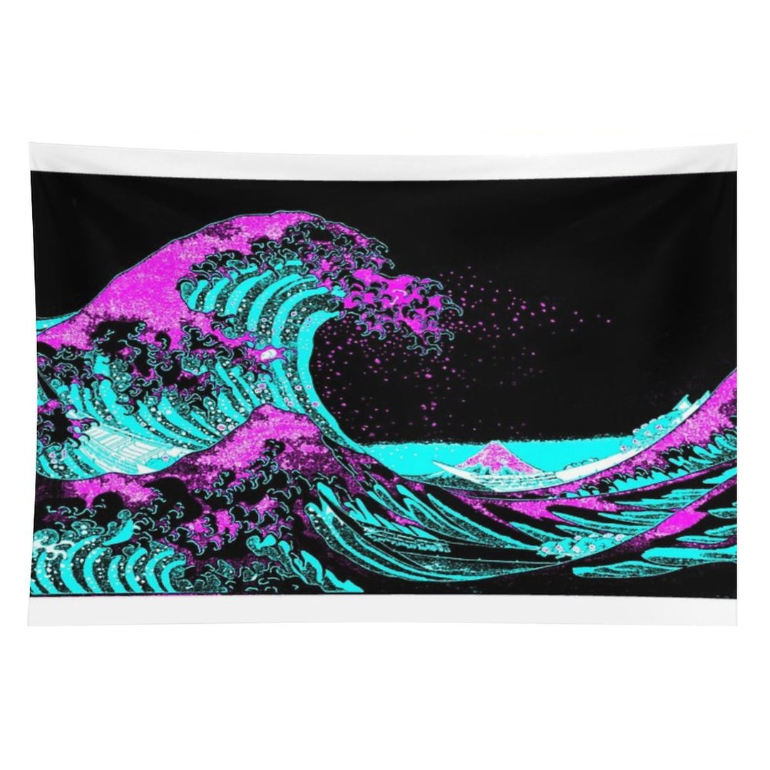 Vapourwaves Japanese Digital Art Tapestry