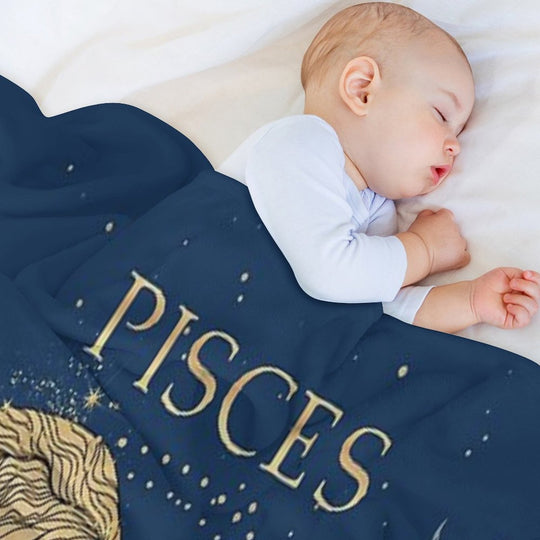 Pisces Zodiac Woman Lightweight Throw Blanket