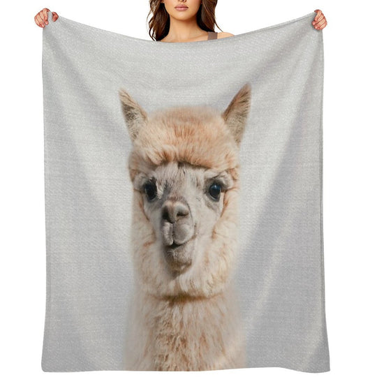 Alpaca - Colorful Sustainable Throw Blanket