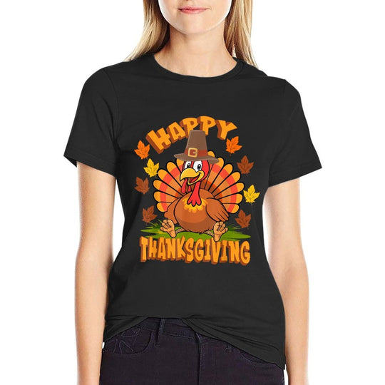 Funny Thanksgiving Happy Turkey Family Dinner  Graphic-printed T-Shirt